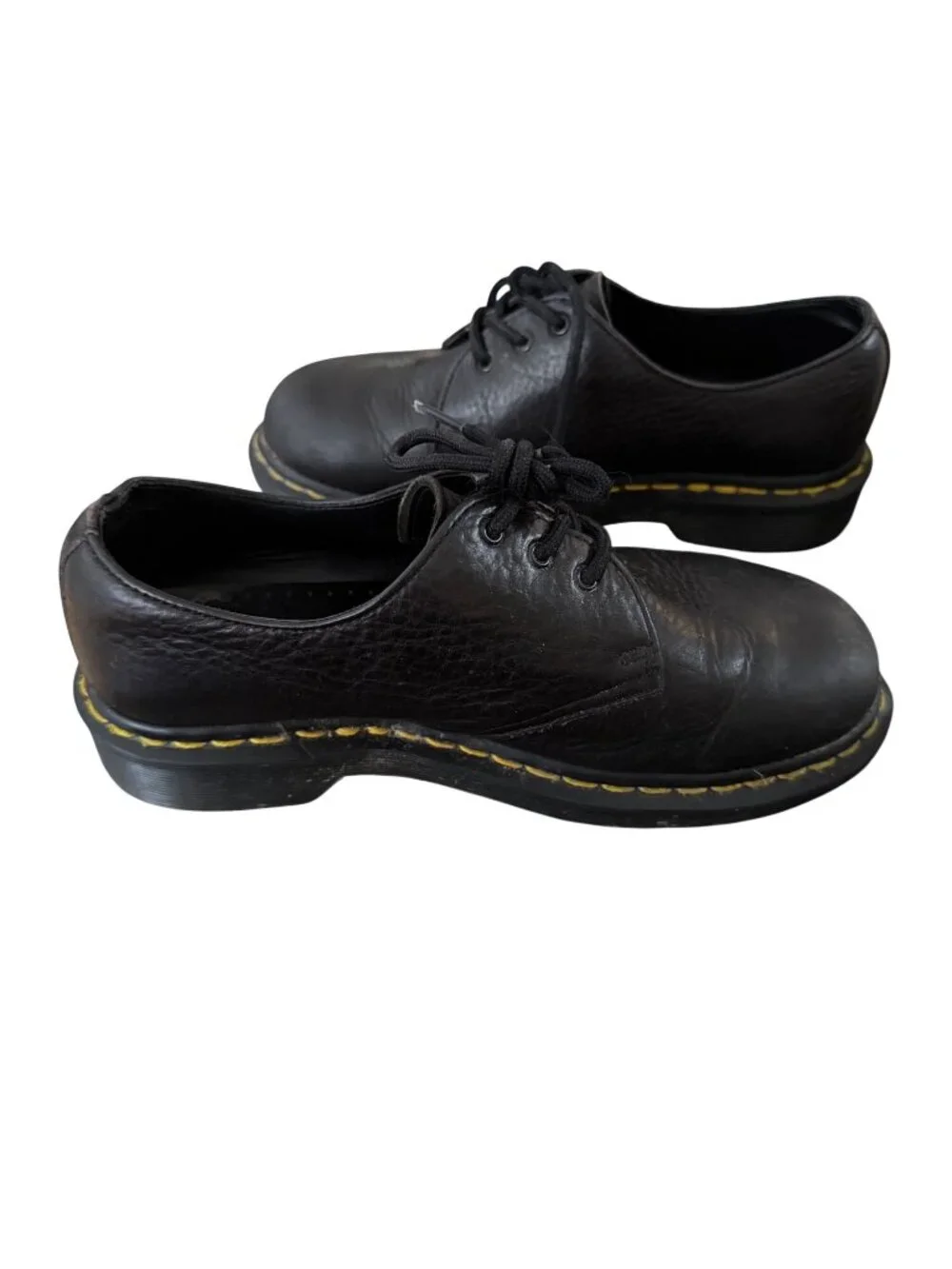 Dr. Martens Black Leather Lace-Up Oxford Shoes Made In England Size 6 - Picture 4 of 8
